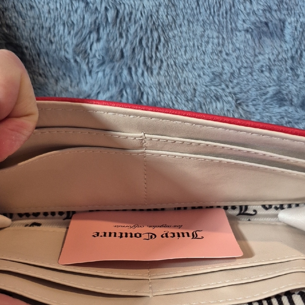 NWT Juicy Couture "Cool Red" Women's Lovely Day Flap Clutch - Picture 10 of 13